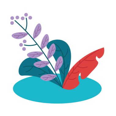 İzole yaprakları tasarım