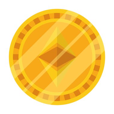 İzole ethereum vektör tasarımı