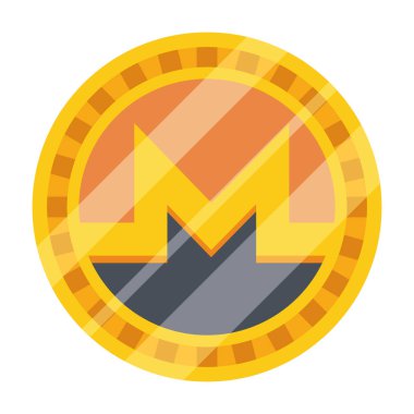 İzole Monero sikke vektör tasarımı