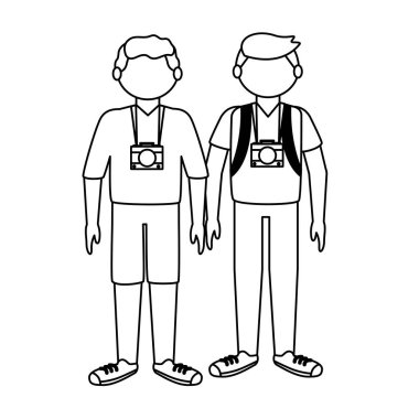 İzole gezgin erkek vektör tasarımı