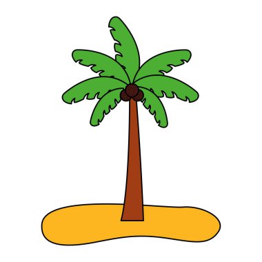 Yaz sezonu tasarım palmiye ağacı