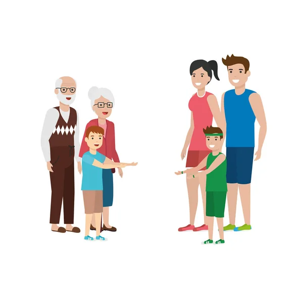 Isolated family members vector design — Stock Vector