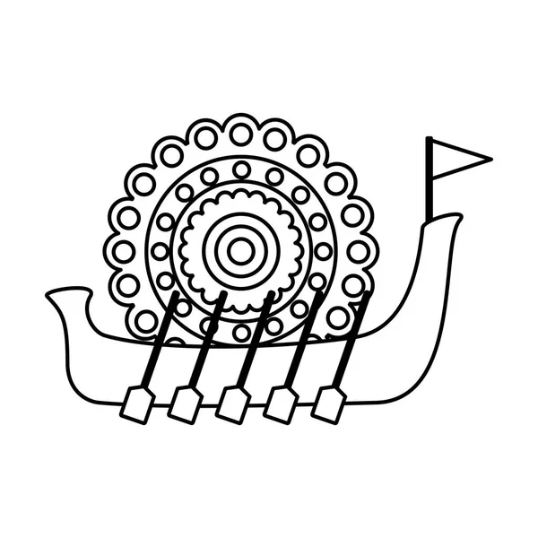 Snakeboat de onam celebração design — Vetor de Stock