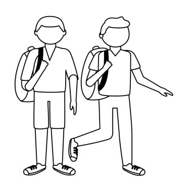 İzole gezgin erkek vektör tasarımı