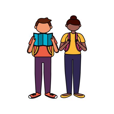 İzole gezgin çift vektör tasarımı