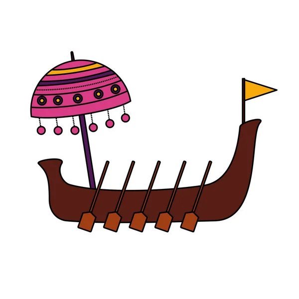Snakeboat de onam celebración diseño — Vector de stock