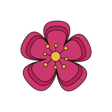 İzole çiçek süs tasarımı