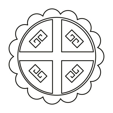 İzole çin daire vektör tasarımı