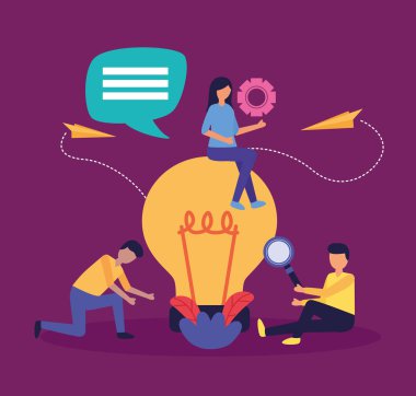 insanlar takım çalışması düz tasarım görüntüsü