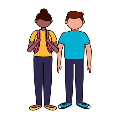 İzole gezgin çift vektör tasarımı