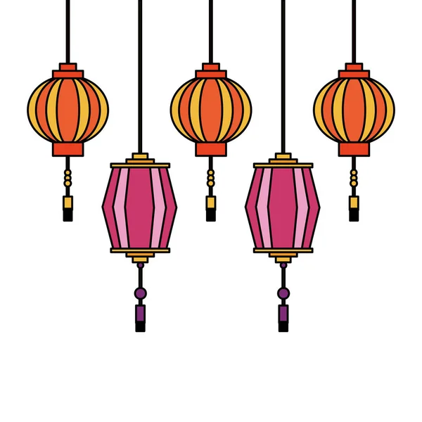 Kina Lantern vektor design — Stock vektor