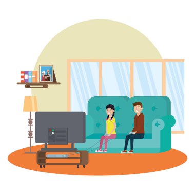 Oturma odası vektör tasarımı