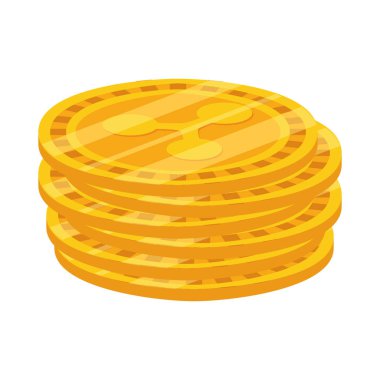 İzole Ripple sikke vektör tasarımı
