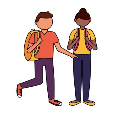 İzole gezgin çift vektör tasarımı