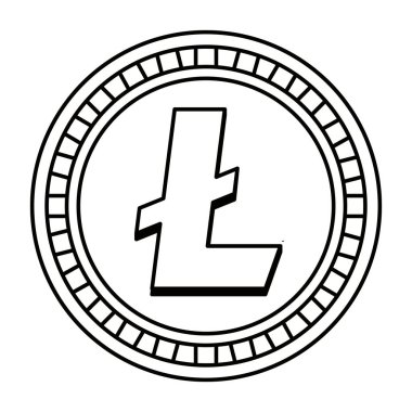 İzole litecoin vektör tasarımı