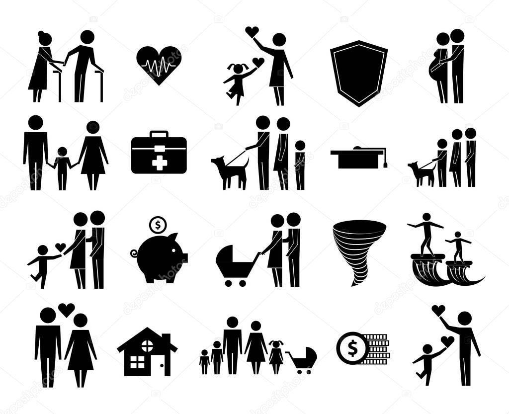 bundle of insurance company icons