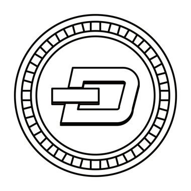 İzole Dash sikke vektör tasarımı