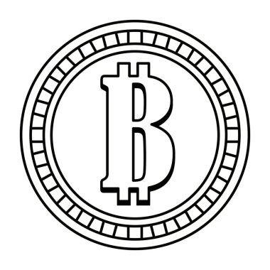 İzole Bitcoin vektör tasarımı