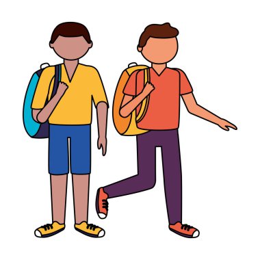 İzole gezgin erkek vektör tasarımı