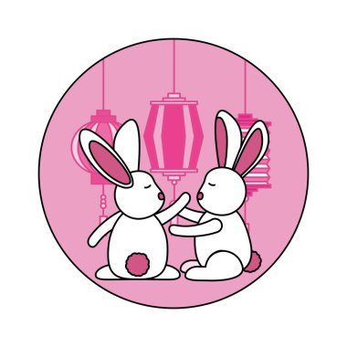 Sonbahar ortası festivali vektör tasarımı