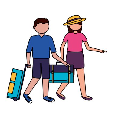 İzole gezgin çift vektör tasarımı