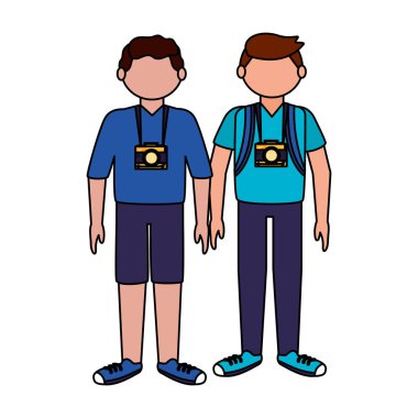 İzole gezgin erkek vektör tasarımı