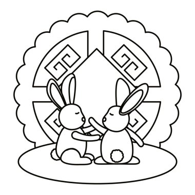 Sonbahar ortası festivali vektör tasarımı