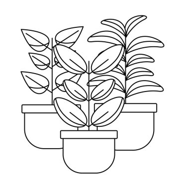 Yaprak tasarımı ile izole bitkiler