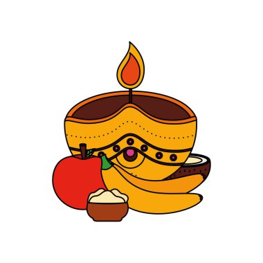 Onam kutlama tasarımı Mum