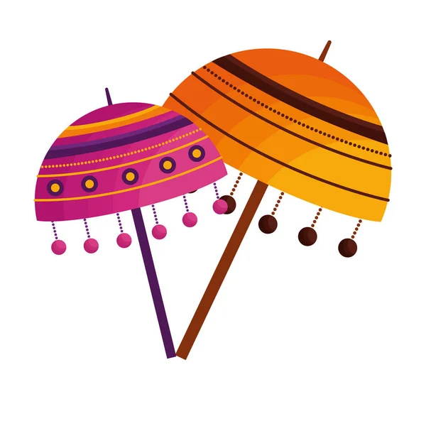 Umbrella of onam celebration design — Stock Vector