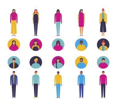 farklı insan karakterleri grubu