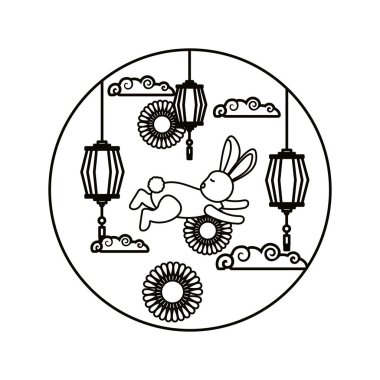 Sonbahar ortası festivali vektör tasarımı