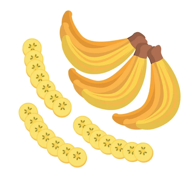 Banan na białym tle owoc projekt wektor — Wektor stockowy