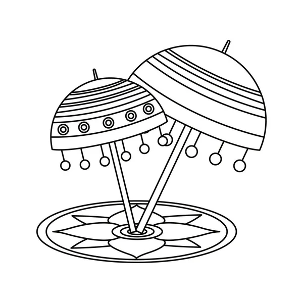 Parapluie de conception onam célébration — Image vectorielle