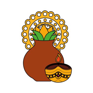 Onam kutlama tasarımı Kil pot