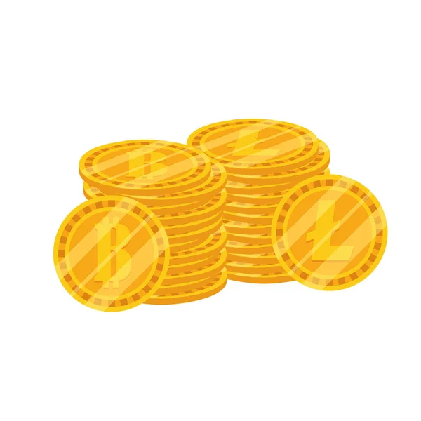 Isolated Bitcoins vector design — Stock Vector