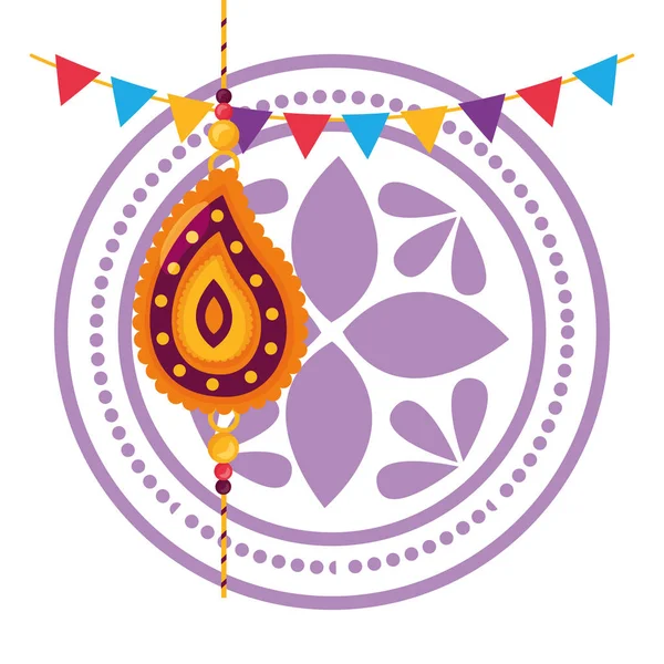 İzole raksha bandhan vektör tasarımı