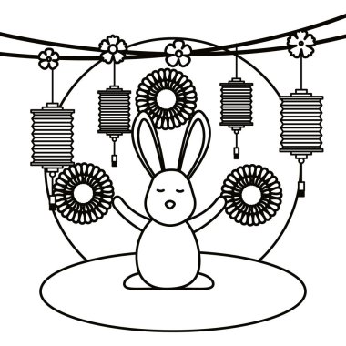Sonbahar ortası festivali vektör tasarımı