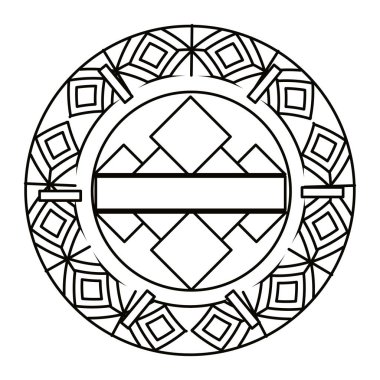 İzole çin daire vektör tasarımı