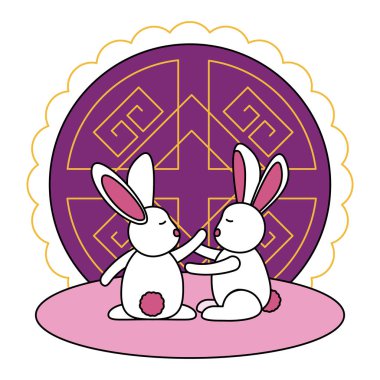 Sonbahar ortası festivali vektör tasarımı