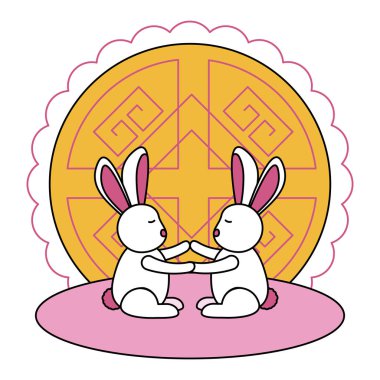 Sonbahar ortası festivali vektör tasarımı