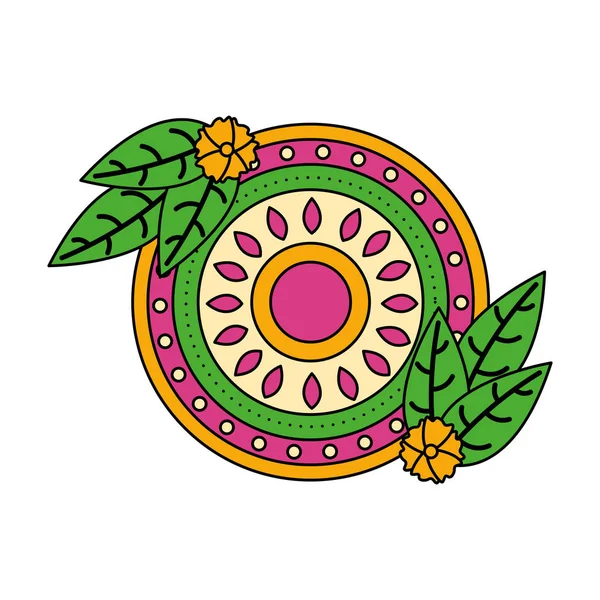 Mandale de concepto bohemio y ornamento — Vector de stock