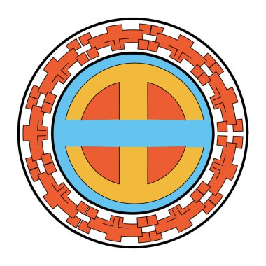 İzole çin daire vektör tasarımı