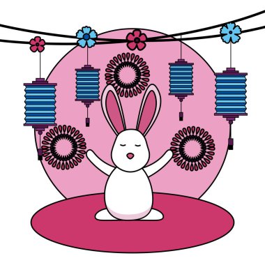 Sonbahar ortası festivali vektör tasarımı