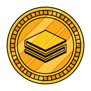 İzole stratis sikke vektör tasarımı