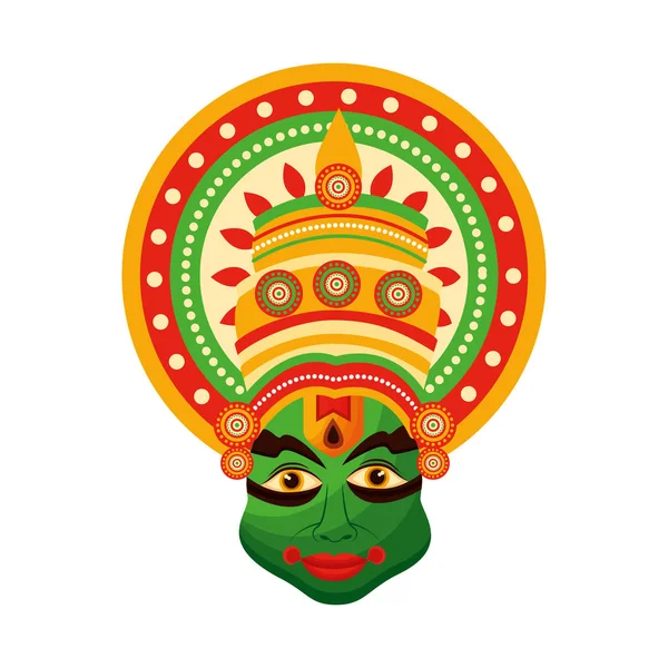 Kathakali di onam celebrazione design — Vettoriale Stock
