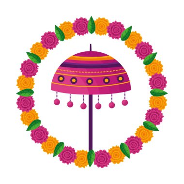 Onam kutlama tasarımı şemsiyesi