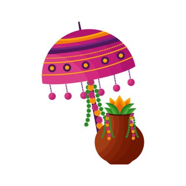 Onam kutlama tasarımı şemsiyesi