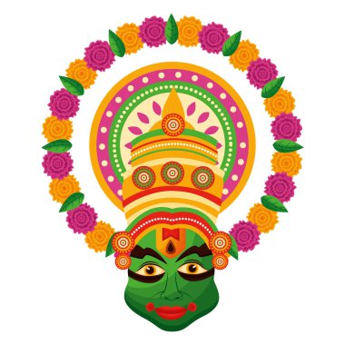 Onam kutlama tasarımı Kathakali