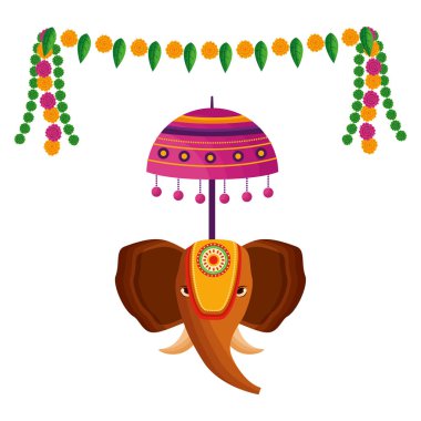 Onam kutlama tasarım Fil